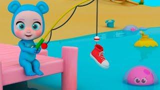 Learn colors with THE PIJAMA FRIENDS fishing surprises  3D educational videos for kids