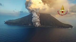 Second volcano erupts in Italy - spewing ash and lava into sky