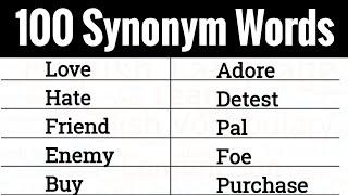 Discover Your NEW Vocabulary with 100 POWERFUL Synonyms!