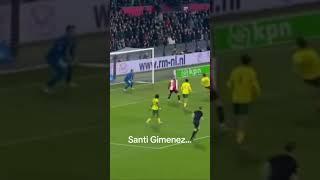 Chilena de Santi Giménez #feyenoord #santigimenez #gimenez #football #soccer #chilena #bicylekick #w