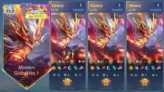 TOP GLOBAL MOSKOV NEW BEST BUILD AND EMBLEM FOR SOLO RANKED GAME!! (AUTO WINSTREAK)