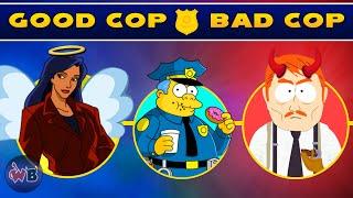 Cartoon Police Officers: Good Cop to Bad Cop 