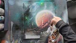 Quick Space Spray Paint Art