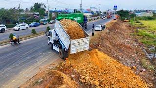 Full Processing!! Filling Up The Land huge, Dozer KOMAT’SU D31P Pushing Fast Forward In Project