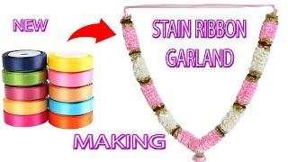 New Satin Ribbon Garland Making | DIY Garland | Griha Udyog