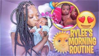 RYLEE'S MORNING ROUTINE ** NEWBORN BABY**