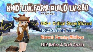 Toram Online - 500+ Critical Storm Blizzard, 100% Stability Vortex With Nemesis KMD LUK Build Lv.280