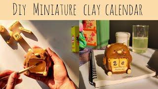 diy calendar | how to make a clay miniature calendar | diy clay calendar #calendar #artandcraft