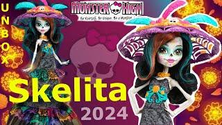 Skelita Calaveras Dia De Muertos 2024 Monster High Howliday Collectible Doll Quick Unboxing