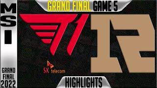 T1 vs RNG Highlights Game 5 | MSI 2022 Grand Final | T1 vs Royal Never Give Up G5