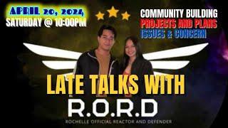 LIVE#4 LATE TALKS WITH RORD!