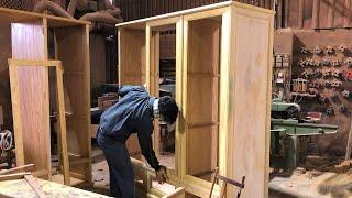 Amazing How To Build A Modern 2-chamber, 3 drawers Wardrobe // Project Woodworking Design Furniture