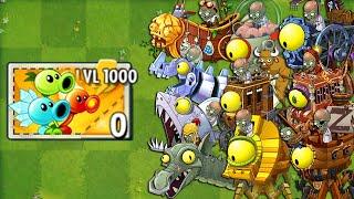 All PEA Plant LEVEL 1000 vs. ALL Final Bosses Fight! - PvZ 2 Final Bosses