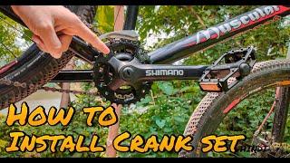 How To Install CrankSet #mtb #cycling  SHIMANO 2x Square Tapered CrankSet Conversation  @about_MTB