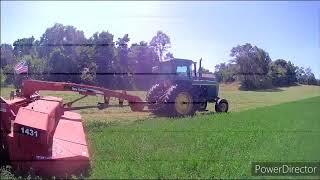 Cutting 3rd crop hay in central Wisconsin