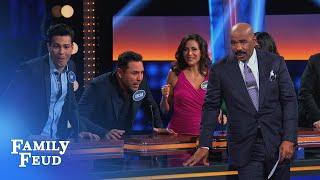 Oscar De La Hoya PANICS! | Celebrity Family Feud