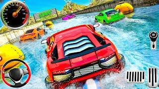 Water Surfer Floating Car Race Simulator - Water Slide Extreme Car Racing Stunt: Android Gameplay