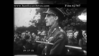 Wartime Sports Day with Major General Browning in attendance.  Archive film 62787