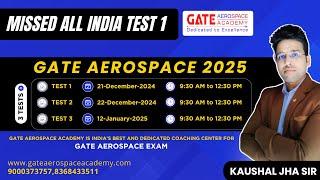 GATE Aerospace All India Free Mock Test 2025 | GATE Aerospace Academy