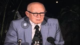 General Omar N. Bradley talks about his experiences during World War II at a pres...HD Stock Footage