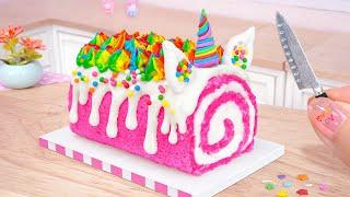 Unicorn Cake Roll  How To Make Softest Miniature Sponge Roll Cake Best of Mini Cakes