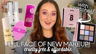 FULL FACE OF *NEW* MAKEUP! Beauty Bay Mini Charms, Revolution Jelly Blush MUA Banana Primer & MORE!