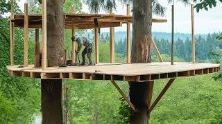 This guy built the perfect treehouse in just 30 days! Free house, no more rent! By DoğadakiMutfak!