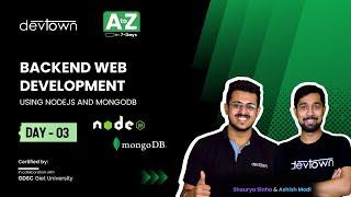 [LIVE] DAY 03 - Backend Web Development using NodeJS and MongoDB | COMPLETE in 7 - Days