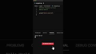 How To Print Hello World in Python #shorts #coding #programming