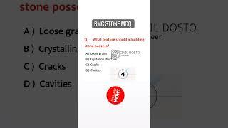 Bmc stone mcq #civil_engineering_mcq #shorts #youtubeshorts#bmc#bmcmcq #buildingmaterial#viralshorts