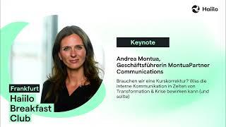 Haiilo Breakfast Club Frankfurt: Andrea Montua – IK in Zeiten von Transformation & Krise