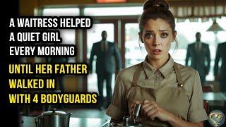 A Waitress Helped a Quiet Girl Every Morning — Until Her Father Walked In With 4 Bodyguards