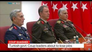 Turkish Government: Coup leaders about to lose their jobs