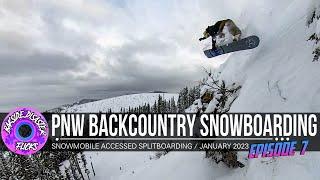 Snoqualmie Backcountry Snowmobile Accessed Snowboarding & Splitboarding // EP7