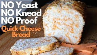 Quick Cheese Bread ~ Under 1 Hour! No Yeast, No Kneading, No Proofing