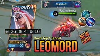 Leomord Gameplay  New Leomord "DUCATI" Skin ‼️Top Global Build leomord #mobilelegends #mlbb ~ MLBB