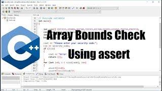 C++ Array Bounds Check using Assert - Passcode Validator Example