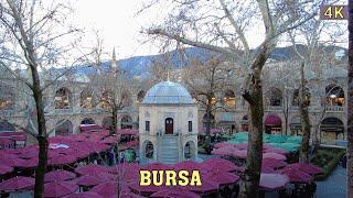 Bursa Mystical Old City Turkey  (Walking Tour 4K)