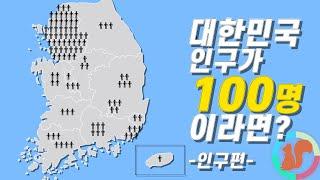 대한민국 인구가 100명 이라면? [1편-인구]