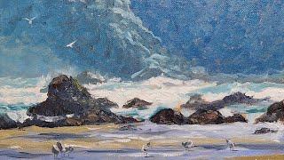 How to paint a loose atmospheric seascape