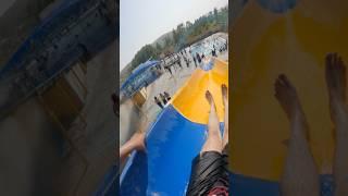 Waterslide Parkour POV in park #parkourlife#waterslide#waterpark#moneyhest#park#playground#waterfall