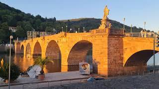 Heidelberger Stadt - die Hauptstraße und die alte Brücke /