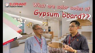 Gypsum board...What is it? What are color codes of it?