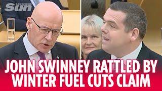 John Swinney rattled as Douglas Ross accuses SNP of wanting winter fuel payment cut BEFORE Labour