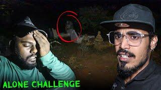 OVERNIGHT CHALLENGE IN HAUNTED CEMETERY *Creepy*