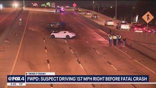 Man was driving 157 mph at time of deadly crash on I-20, Fort Worth police say