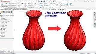 Solidworks tutorial Flowerpot Flex Command