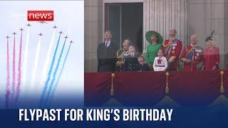 Royals watch flypast from balcony as King celebrates official birthday