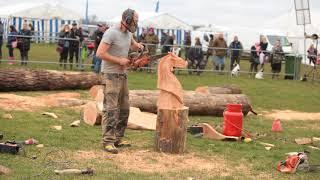 Chainsaw Carving at the Thame Country Show 2018 UK