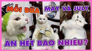 Mỗi bữa May và July ăn hết bao lâu? | maly.gaugau